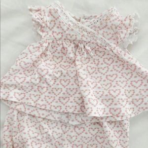 Kissy kissy two piece 0-3mo